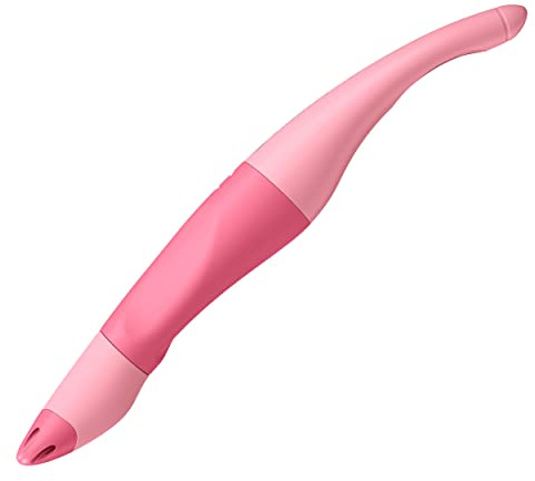 STABILO - Ergonomischer Tintenroller für Rechtshänder - EASYoriginal Pastel | rosiges Rouge, löschbar blau, inkl. Patrone