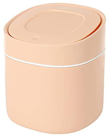 Gsrhzd Desktop-Mülleimer, Mini Süße Mülleimer, Tischmülleimer Mit Deckel, Tischabfalleimer, Papierkorb mit Deckel, für Zuhause Büro Wohnzimmer, Rosa
