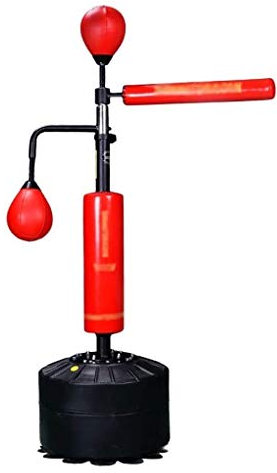 Saco Boxeo Relleno Adulto Bolsa De Perforación De Boxeo con Barra Refleja, Bolso De Perforación Inflable, Reacción De Boxeo Pegajo Giratorio, Altura Ajustable, Configuración Fácil Y Alivio del Estrés