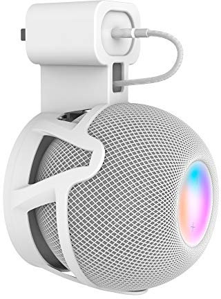 Tyeyober Soporte de pared para Homepod Mini, resistente soporte de pared para altavoces Homepod Mini, ahorro de espacio, excelente gestión de cables sin enredos