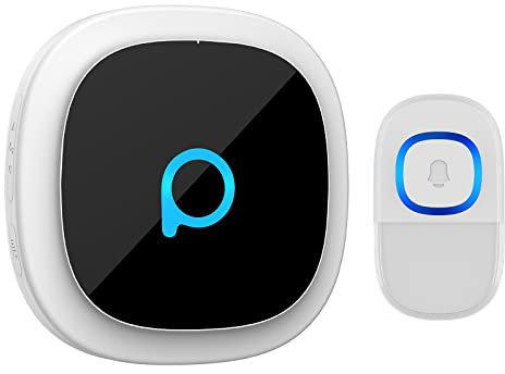 ErayLife Funkklingel, Kabellose Türklingel Batteriebetrieben 32 Melodien, 5 Lautstärkestufen, IP55 Außen Wasserdicht Türklingel Funk Set, 100m Reichweite Haustür Klingel Kit (1 Empfänger und 1 Sender)