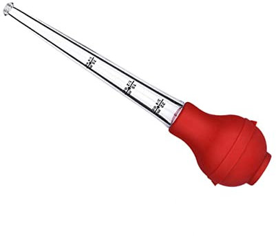 Cabilock Kitchen Silicone Turkey Baster Graduated Seasoning Tube for Juicy Meats for Bbq Grilling and Roasting Random Lightweight and Portable Cooking Tool