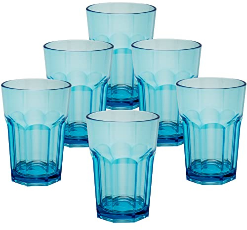 Campingglas Acryl 400ml bunt 6 Personen Trinkglas Kunststoff Garten Becher
