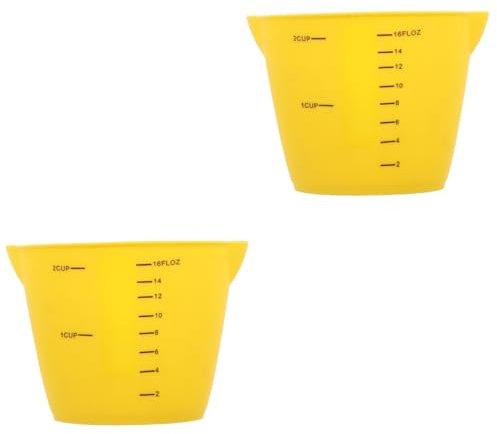Alipis 2pezzi Misurino Graduato Silicone Con Per e Utensile e Resistente Colori