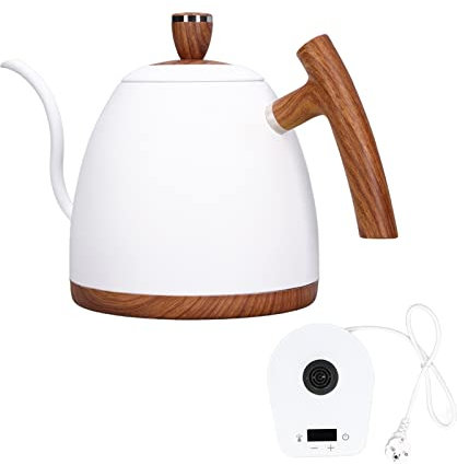 Hervidor Eléctrico con Cuello de Cisne, Caldera con Control de Temperatura, Tetera Blanca, Fabricante Eléctrico, Control de Temperatura Constante, Hervidores Eléctricos