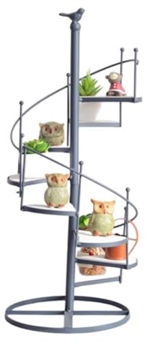 Supporto per fioriSupporto per Piante da Interno Scaffale portavasi in Ferro antiruggine a 8 Livelli per Patio Balcone Giardino Scala Alta Espositore per Interni ed Esterni Multiplo