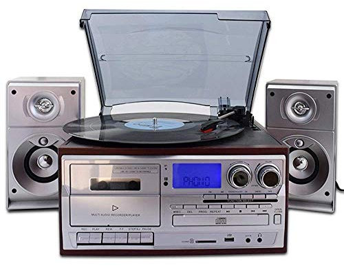 Lecteur Vinyle Vintage, Tourne-Disque Vinyle avec Haut-parleurs, platines disques vinyles, 3 Vitesses, entraînement par Courroie, Lecteur Disque Vinyle, Musique, Gramophone