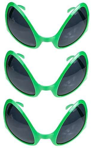 KITANDOVE 3st -Sonnenbrille Rollenspielkostüm -Brille Für Männer Außerirdische Sonnenbrille -kostüm Karnevalskostüm Brille Lustige -Brille Grüne -Brille Plastik