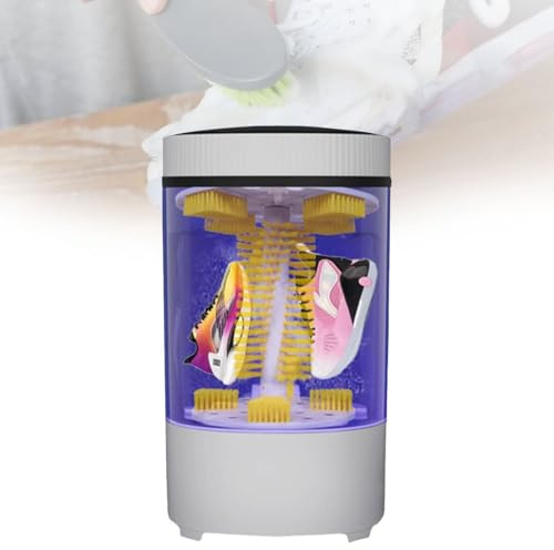 GJBMXSM Lavatrice Automatica per Scarpe, Asciugatrice Portatile per Scarpe da Ginnastica E Tutti I Tipi di Scarpe, Macchina per La Pulizia delle Scarpe, Pulizia Avvolgente a 360°,White