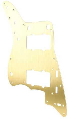 Aluminiumlegierung E -Gitarren -Pickguard Kratzplatte Anodiertes Finishfolienschild für Jazzmaster -Gitarren (BLACK) (GOLD)