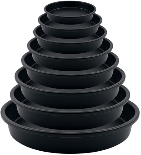FUTURE GARDENING Plant Pot Saucer Tray Ø 50 cm – Pack of 1 – Heavy Duty Plastic Drip Tray Base Plate for Indoor & Outdoor Plants – Waterproof Black | Other Multipack Options Available