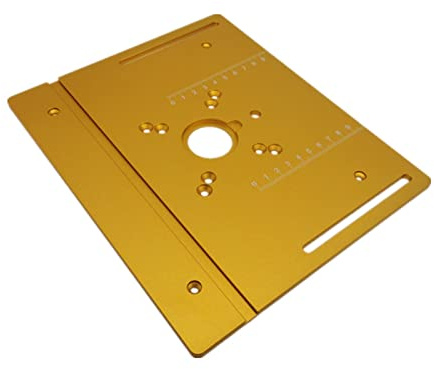 Goniometro, Piastra di inserimento del tavolo del router in alluminio con calibro obliquo for banchi for la lavorazione del legno Sega da tavolo Macchina for incisione trimmer multifunzionale(Type-C)