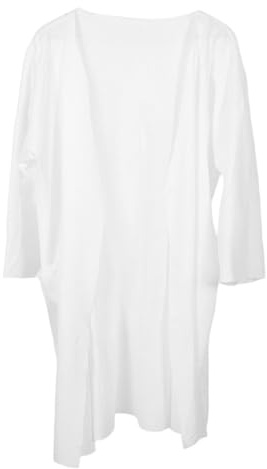 HEMOTON Bata Pecho Diseño de Grueso Blanco Unisex Baño Algodón de Mejor Protección de Cuello Suave Cómoda y para Uso en Baño y Salones de Belleza