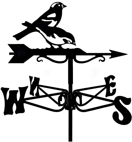 Garten Wetterfahne dekorative Windfahne für Hof und Garten mit Tiermotiv Wetterrichtungsanzeiger aus Metall professionelles Messwerkzeug für den Garten – Vogel