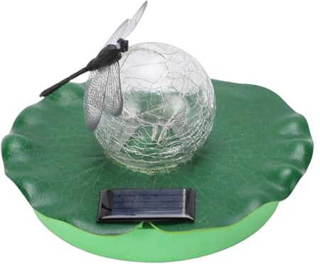 Walmeck Lampe Solaire Flottante pour Piscine, étanche, LED, avec Libellule, pour Jardin, Mariage, Décoration Extérieure, éclairage Automatique à énergie Solaire étangs, Jardins, (S)