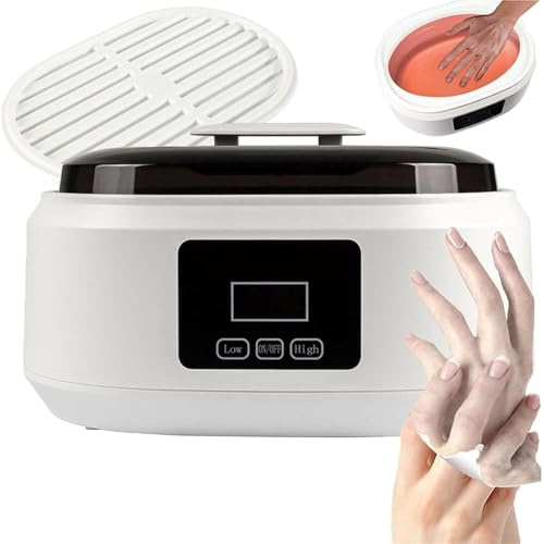 Paraffin Wax Bath for Hands and Feet，White Hand Wax Paraffin Machine with LED Display, 2L Large-Capacity and Two Temperature Control, Fast Heating & Non-Stick Pot Design for Dorms, Offices