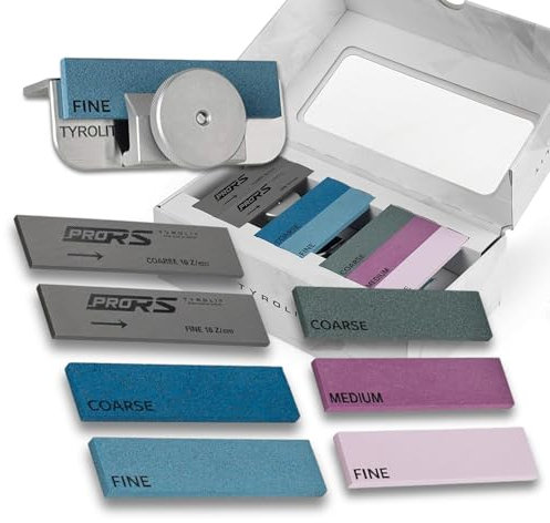 Tyrolit Life All in One Ski- und Snowboard Kantenschleiferset (86°) - 10-teiliges Premium Kantentuning Set inkl. Edelstahlwinkel (86 Grad) und verschiedenen Feilen - Für Ski- und Snowboardkanten