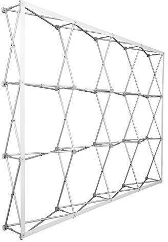 Vispronet® Pop Up Faltdisplay Klett mit gerader Front | ✓ faltbare Messewand | ✓ Display mit Klettsystem (4 x 3 Felder)
