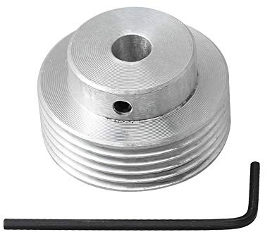 BQLZR 40mm Diameter 8mm Bore Silver Machine Power Tool Accessories Multi Wedge Belt Pulley Fitting for V-Belt