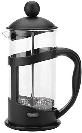 Wolfgo Caffettiera Portatile in Acciaio Inox e Vetro, caffettiera Francese per casa, Ufficio, caffettiera da tè (350 ml/600 ml/1000 ml), 600ml