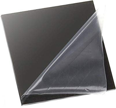 XMRISE Acrylplatte, gegossen, durchsichtig, Kunststoff, schwarz, durchsichtig, leicht zu schneiden, biegbar, DIY-Display, 45 x 49,8 x 0,4 cm
