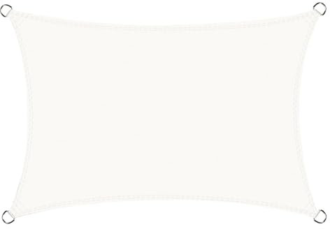 Sunnylaxx 2x3m Impermeable Toldo Vela de Sombra, Rectangular Crema Toldos Exterior Terraza Protección Rayos UV para Exteriores, Pergola, Jardín,Terrazas