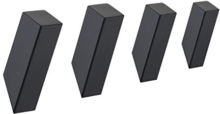 Beelee 4 Packung Schwarz Handtuchhaken für Badezimmer An der Wand montiert Garderobenhaken Schwerlast Hutständer Kleiderbügel, Wandhaken BA9808B-4