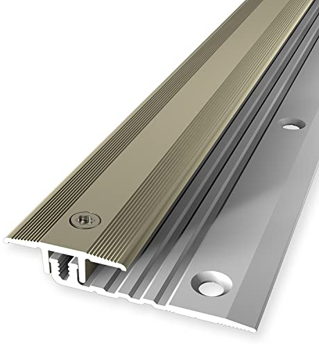 PROVISTON | Ausgleichsprofil | Vinylprofil | Breite: 25 mm | Höhenausgleich: 4-9.5 mm | Länge: 900 mm | Aluminiumprofil | Sand | 1 Stück