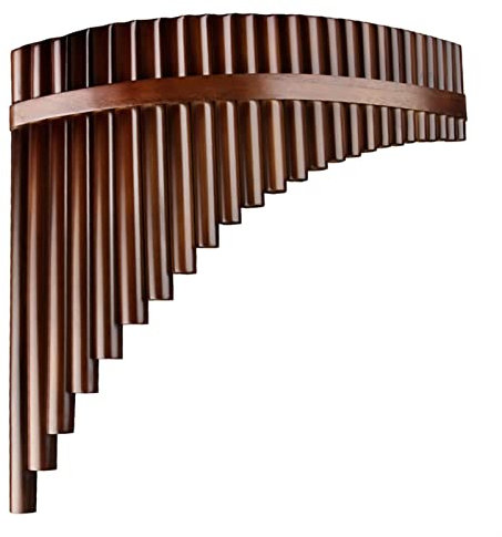 KESHUO 25 Rohre C Key Brown Pan Flöte Holzwind Instrument Bambus Handmade Pan Pipe Studentische Panflöte (Color : 25C Right Hand)