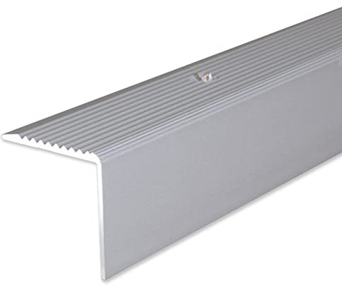 PROVISTON | Trappkant | Aluminiumanodiserad | Silver | Bredd 30 mm | Höjd 30 mm | Längd 1000 mm | Borrade | Trappkantprofil | Trappvinkel | Vinkelprofil | Kombinera vinkel | 1 del