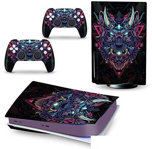 BUCEN Calcomanía Consola para PS 5 Disk Edition 2 Controladores Fundas Vinilo Versión Disco para PS5 22314 Anti Rasguños