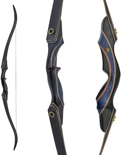 DRAKE ARCHERY Elite Blue Royal - 60 Zoll - 20-60 lbs - Take Down Recurvebogen (25 lbs, Linkshand)