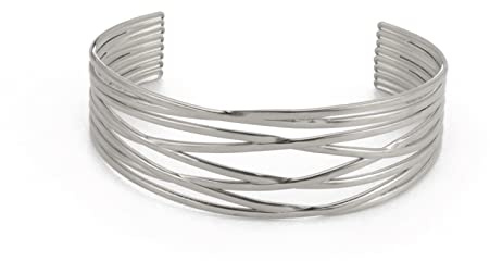 KKJOY Edelstahl Manschettenarmband Bohemia Indian Open Bangle Schmuck Modeschmuck Geschenk für Frauen Mädchen