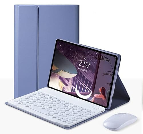 EMFYL JiuRui Tablet Accessori per Amazon Fire HD 10 2021 10.1 Pollici, Tastiera touchpad Caso Wireless Tastiera Bluetooth Mouse per Amazon Fire HD 10. più (Colore : Purple Mouse)