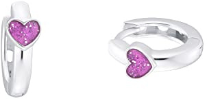 Prinzessin Lillifee Ohrringe 925 Sterling Silber Mädchen Kinder Ohrschmuck, Herz, Kommt in Schmuck Geschenk Box