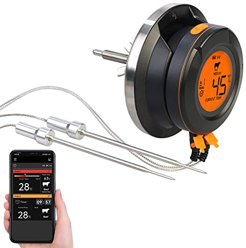 Thermomètre connecté pour barbecue avec 2 capteurs DGT-50.app [Rosenstein & Söhne]