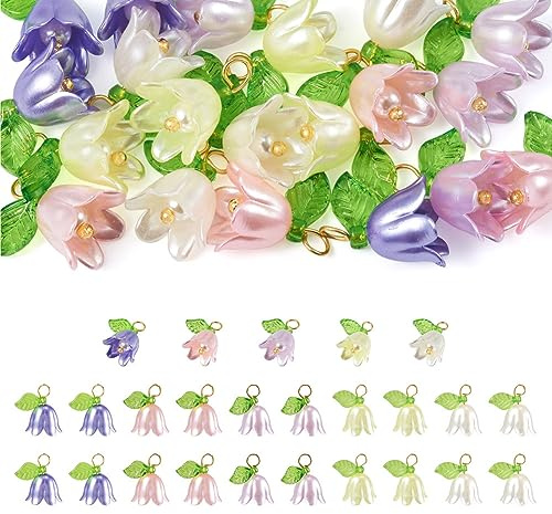 Boutigem Blumen-Anhänger für Schmuckherstellung, Armband, Halskette, Ohrringe, Schlüsselanhänger, Dekoration