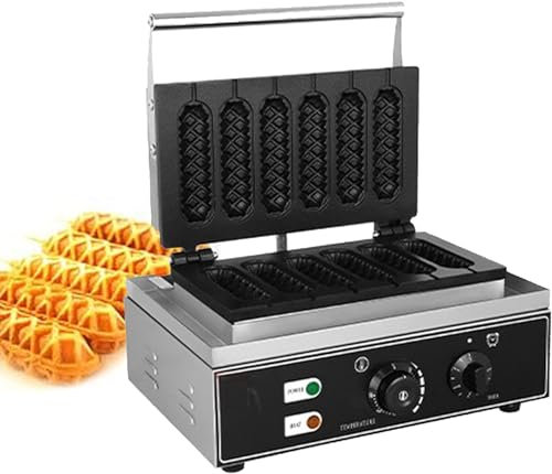Commercial Hot Dog Waffle Maker Electric Lolly Waffle Maker Corn Dog Maker Waffles Nonstick Commercial Waffle Hotdog Maker Machine Adjustable Temperature for Hot Dog Waffle Crispy (Color : Style2)