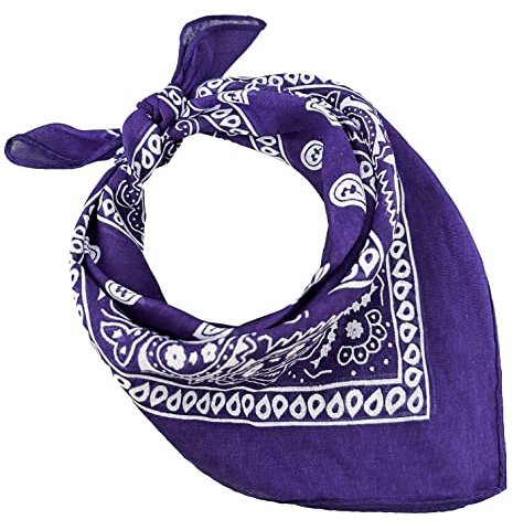 Bandana 100% Baumwolle 3/5/10 Set für Damen Herren Kinder Unisex Einfarbig und/oder Paisley Muster Code A644