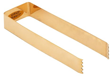 NKlaus Pince à charbon en laiton 13 x 4 cm Accessoire de fumage pour charbon de fumage Pince à barbecue Pince à chicha 15009