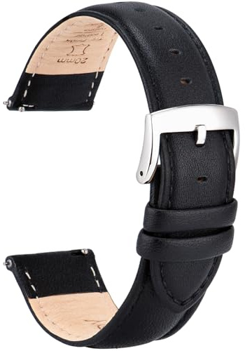 OTTOODY Leder Uhrenarmbänder 22mm 21mm 20mm 18mm 16mm Armband, Schnellverschluß Eleganten Leder Uhrenarmband für Damen Herren, Hochwertige Ersatz Leder Armband für Uhr & Smartwatch