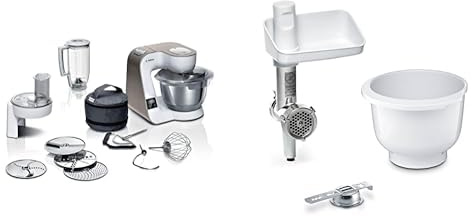Bosch Küchenmaschine MUM5 MUM5XW20 & Bosch Zubehör-Set BakingSensation MUZ5BS1