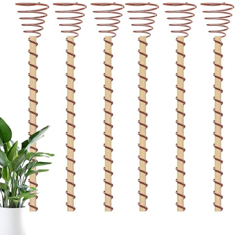 Elektrokultur Kupfer Gartenantenne, 6 Stück 12-Zoll Kupferpfähle Für Den Garten, Lange Kupferpfähle Für Den Garten, Lange Kupfer Garten Pfähle Für Wachsende Garten, Pflanzen