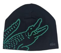 Lacoste RB3021 Beanie Mütze in Noir/Fluor