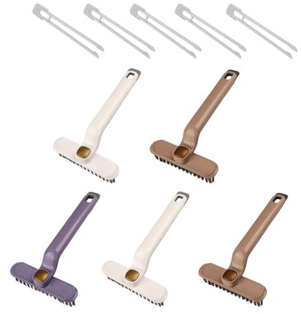 KINHARD 5 Piezas 360° Cepillo Giratorio Limpieza, Multifuncional Cepillo Limpieza, 3 en 1 Cepillo Juntas Limpieza Hogar, Cepillo Pared Adecuado para Baño, Suelo Baldosas (Color Aleatorio)