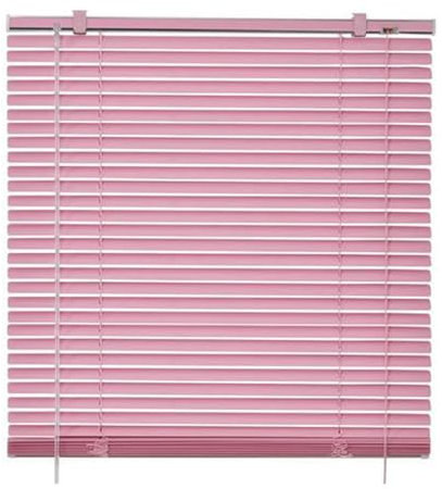 Aluminium Jalousien Für Fenster Jalousie 45/50/60/70/80/90/115/120cm,Horizontale Jalousette Rosa,Verdunkelungs Jalousetten,25mm Lamellen Vorhänge,Für Bad Küche Schlafzimmer,W×H-50×140cm(20*55in)