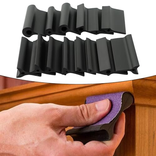 SMZhomeone 14 Pcs Sanding Block Kit Manual Sanding Blocks Rubber Polishing Pad Contours Convex Concave Sanding Block