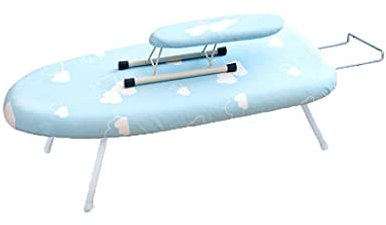 SHOUKAII Asse da stiro Pro Asse da stiro pieghevole for uso domestico con telaio da stiro scalabile e manica calda ， Mini tavolo da stiro portatile Asse da stiro regolabile(A)