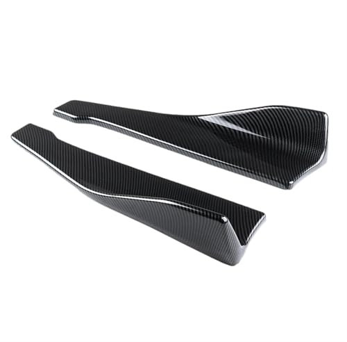 Winglet Diffuser 48CM Schwarz Heckstoßstangenschutz Diffusor Lip Splitter Spoiler Seitenschweller Für VW Für Golf MK7 MK7.5 MK6 MK5 Auto Seitenschweller(Kohlefaser)