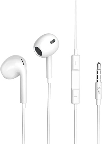 iKF Auricolari Z1 con cavo, jack da 3,5 mm, suono Hi-Fi con microfono, cuffie con isolamento acustico e cuffie intrauricolari leggere compatibili con MP3, iPhone, iPad, Android